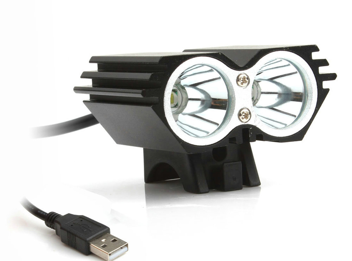 Camera interface bike headlamp mount - Lupine V1.2 3d printed Example of a Solarstorm X2 series of lights - compatible.