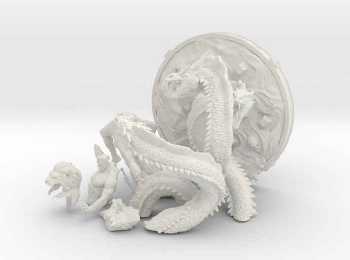 Hercules versus Hydra 3d printed