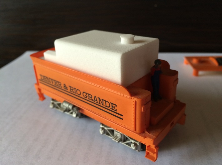 Oil bunker for HO-Scale Tyco 4-6-0 or 4-8-0 3d printed