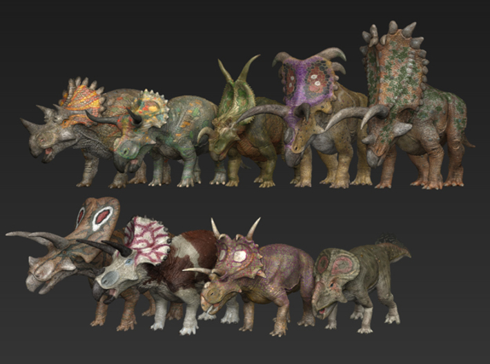 Ceratopsian small package 3d printed 