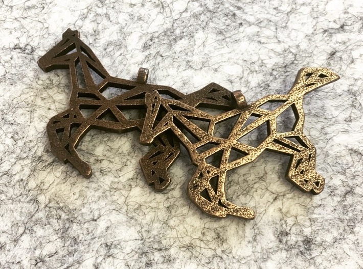 Horse Geometric Necklace 3d printed