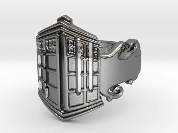 Dr. Who Upright Tardis Ring 3d printed