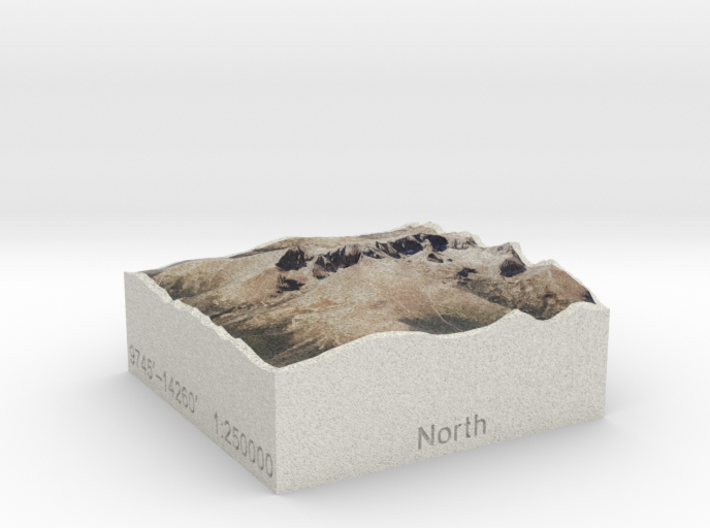 Longs Peak Area, Colorado, USA, 1:250000 Explorer 3d printed 