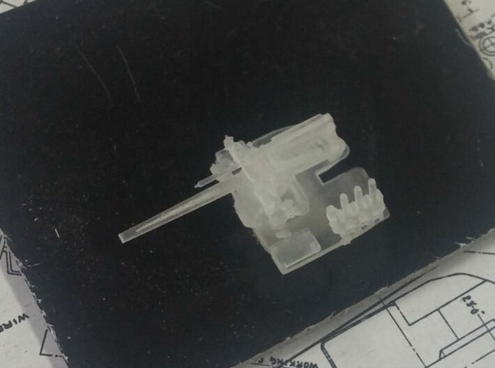 1/96 5 inch 25 (12.7 cm) Deck AA Gun  3d printed 