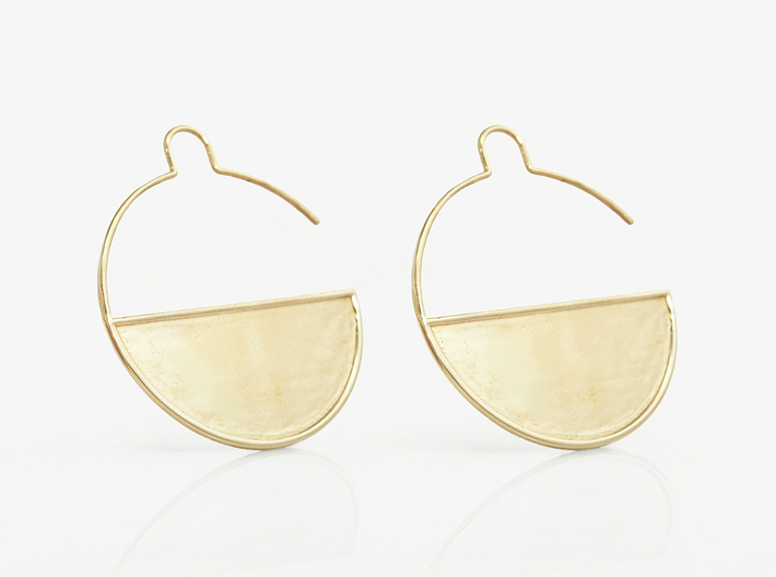 Geometric Large Hoops Earrings 3d printed 