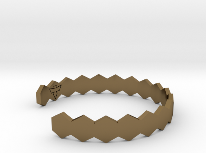 Geometric Hex Bracelet S-XL 3d printed