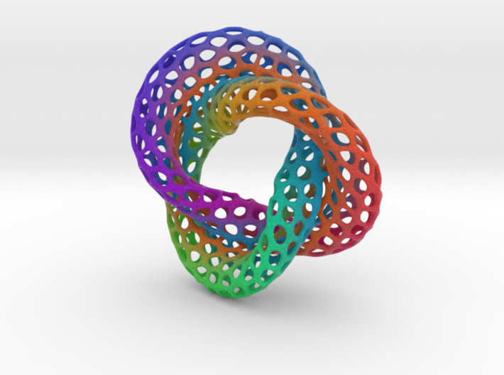 The other Klein bottle (color, triple twist) 3d printed