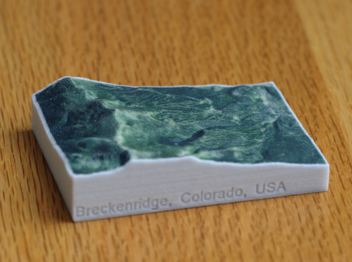 Breckenridge, Colorado, USA, 1:100000 3d printed 