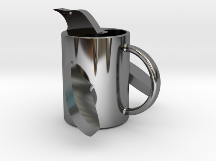 penguin mug .stl 3d printed