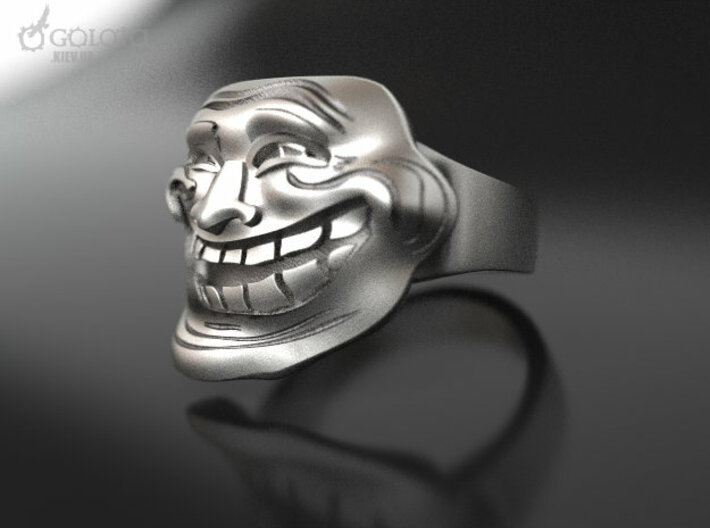 Trollface meme ring 3d printed Trollface_ring2