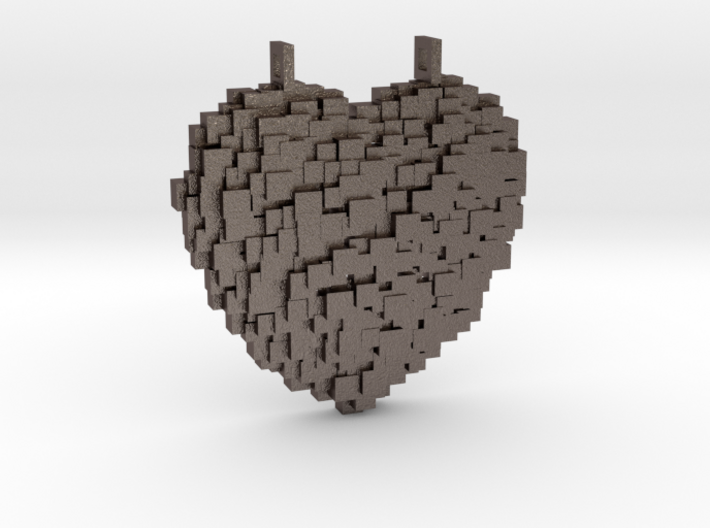 Pixelated Heart 3d printed