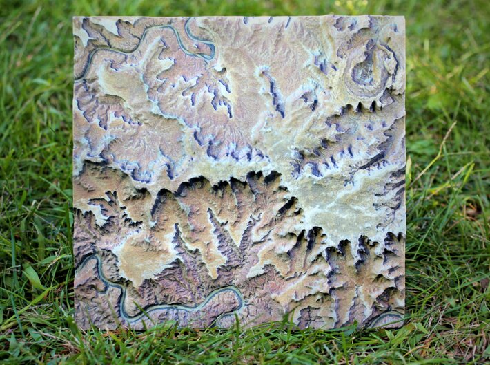 Canyonlands National Park Map 3d printed Town Down 1