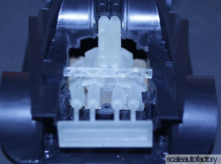 Mclaren F1 Engine V2.1 for Fujimi Scale 1/24 Kit 3d printed fit test in the fujimi kit - not glued yet.