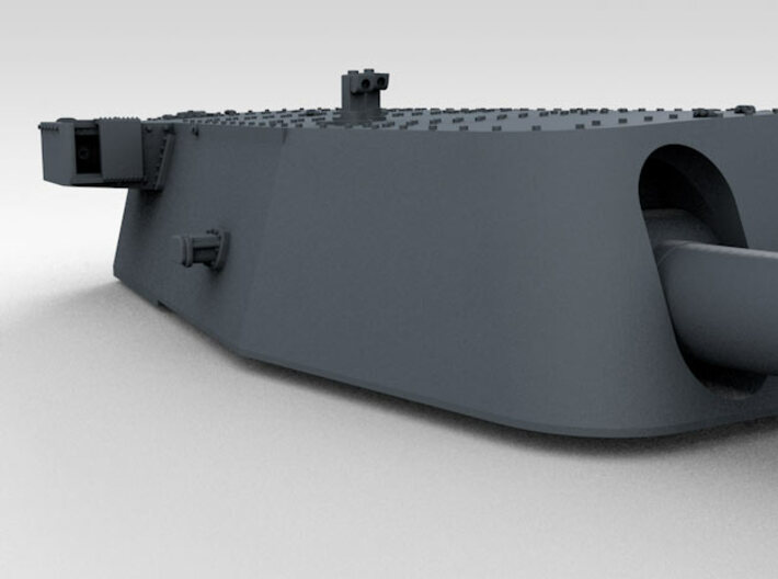 1/600 16"/45 MKI HMS Nelson Turrets 1945 3d printed 3d render showing A Turret detail