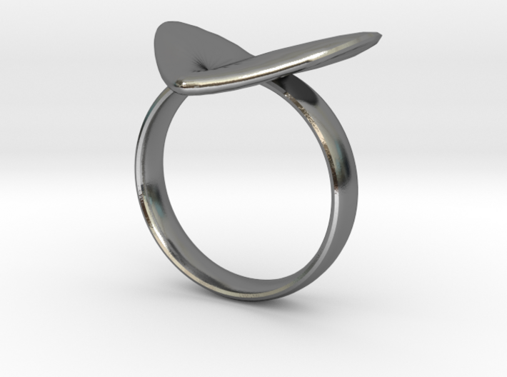 Flying Heart (ring 17mm) 3d printed 