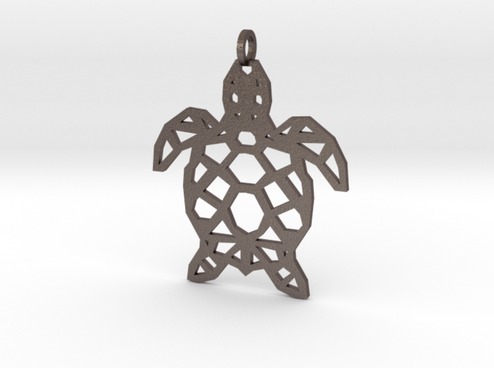 Geometric Turtle Necklace 3d printed