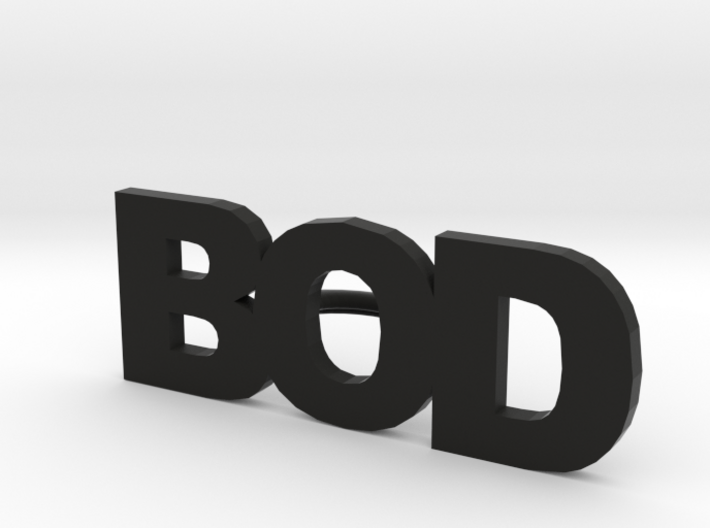 Bod Letters Button 3d printed