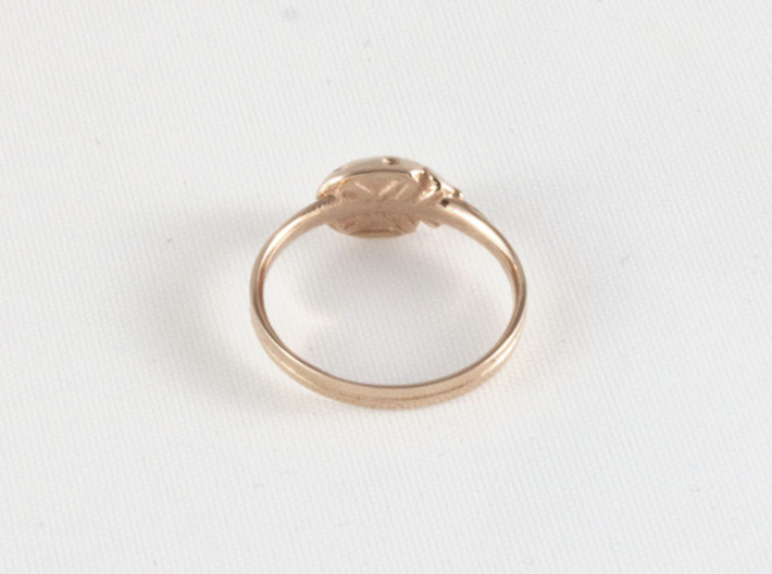 Ladybug Loved Midi Ring 3d printed 14k rose gold size 6