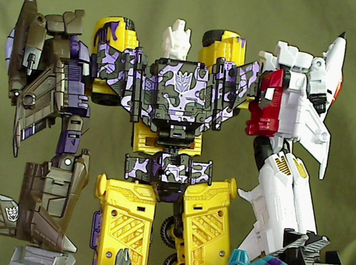 Nexus Prime head for CW Bruticus Small 3d printed test print from my 3d printer