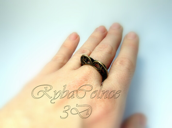 The Heart ring size 7 1/2 US (17.75 mm) 3d printed