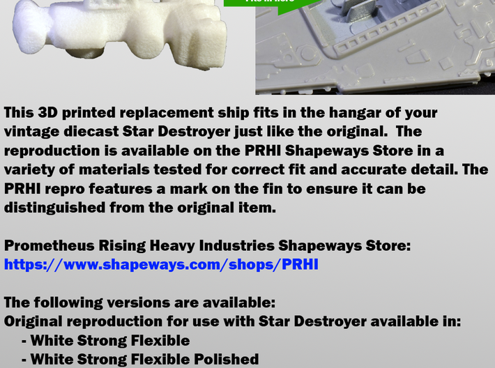 Star Wars Repro Mini Blockade Runner for Kenner 3d printed Flyer