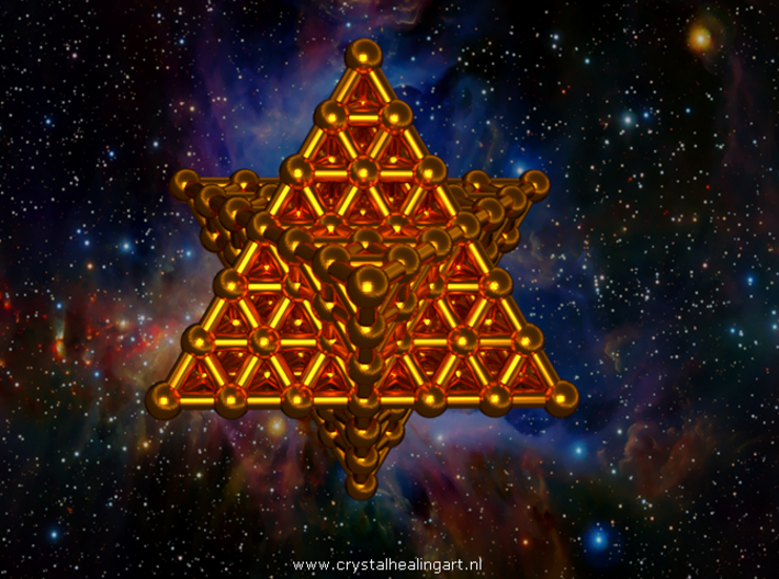 Merkaba Matrix 3 - Star tetrahedron grid 3d printed Artist impression of the merkaba matrix