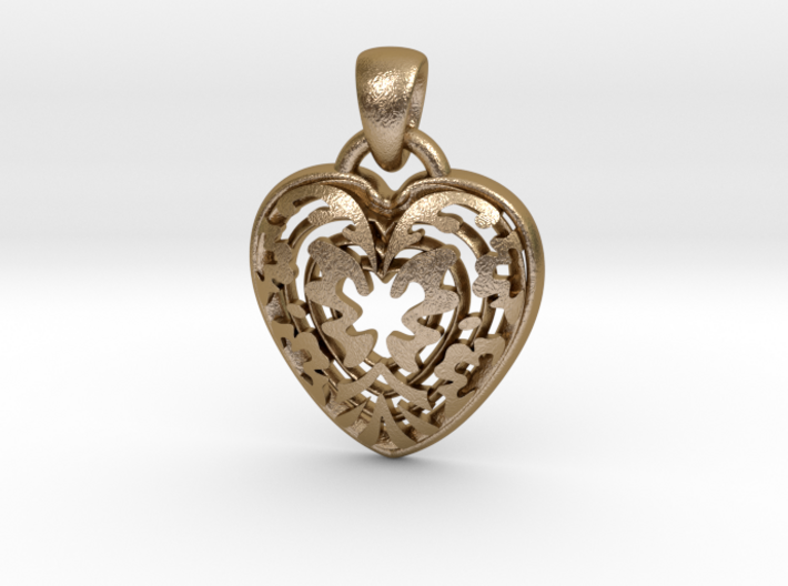 ButterFly Heart Pendant 3d printed