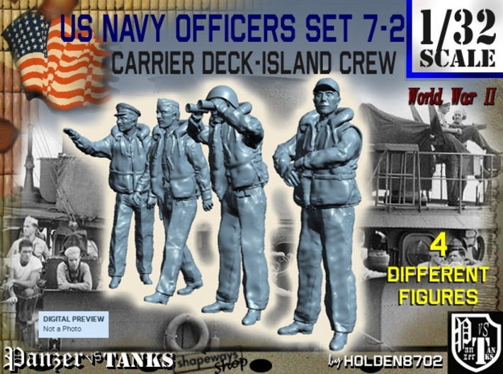 1-32 USN Officers Carrier Island Set7-2 3d printed