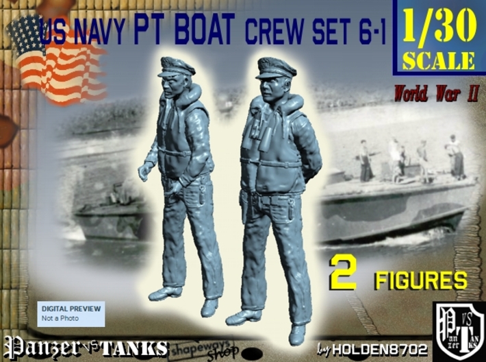 1-30 US Navy PT Boat Crew Set6-1 3d printed