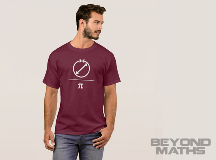 Pendant Pi 3d printed T-Shirt at https://www.zazzle.co.uk/beyondmaths