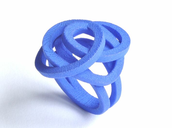Love is in the Air Ring 3d printed Blue Soft Elegant Knot Ring