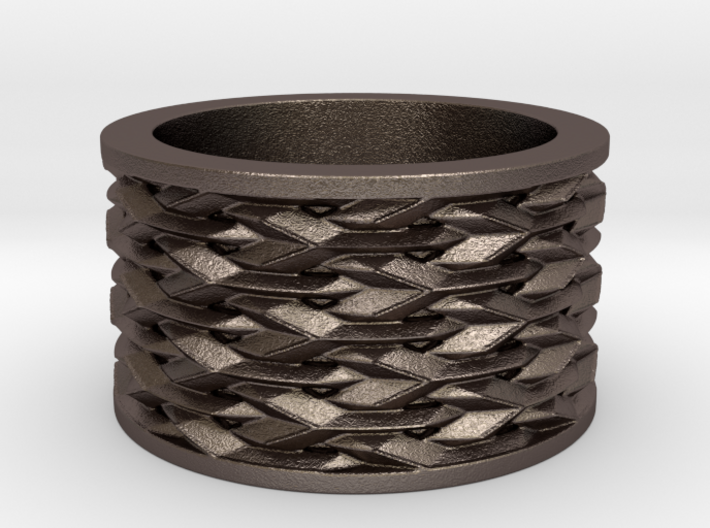 Basketweave Ring 3d printed