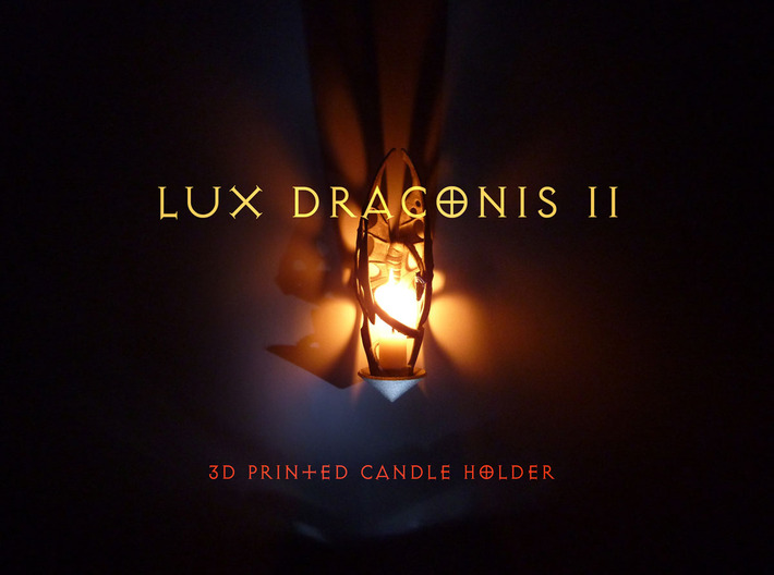 LUX DRACONIS 002 3d printed candleholder LUX DRACONIS 002 - 3D printed in steel