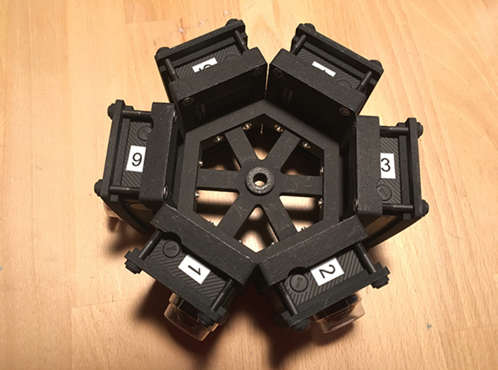 6-Camera Rig 3d printed 