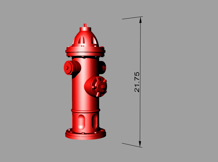 Hydrant type A 1:43 ( 0 scale ) 6 Pcs 3d printed