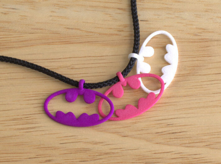 Batman necklace charm 3d printed 