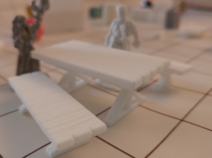 Tabletop: Trestle Table- Bench 3d printed