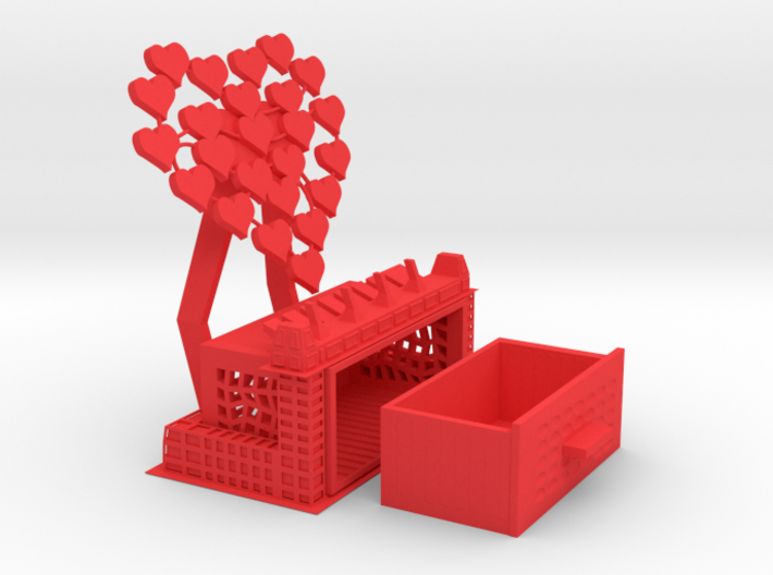 Decorative Mobile Phone Stand with Trinket Box 3d printed
