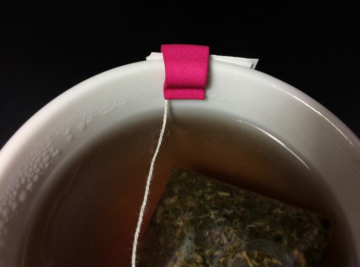 Tea Bag Holder (Personalized  with Embossed Text) 3d printed 