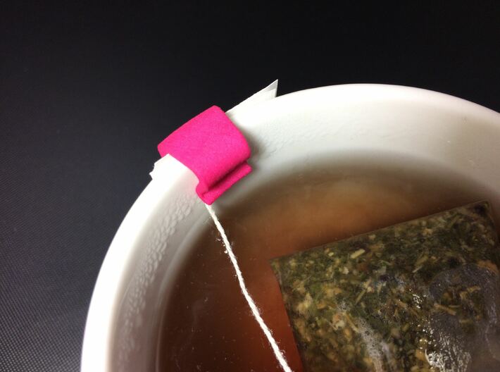 Tea Bag Holder (Personalized  with Embossed Text) 3d printed 
