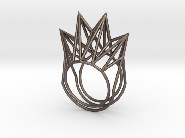 Rhombus Ring (Medium) 3d printed
