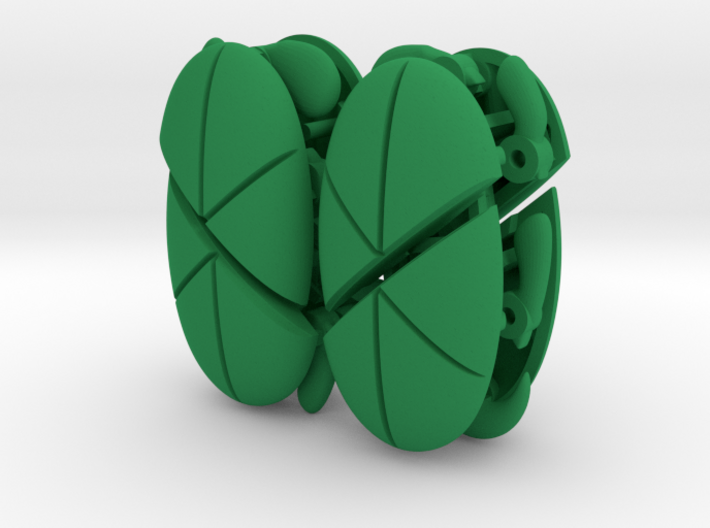 Twin Hearturtles 3d printed Green