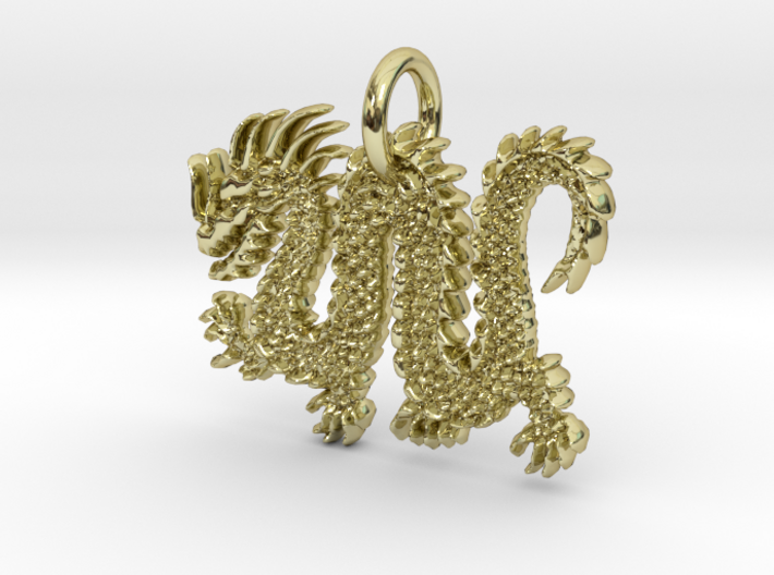 Chinese Dragon Pendant 3d printed