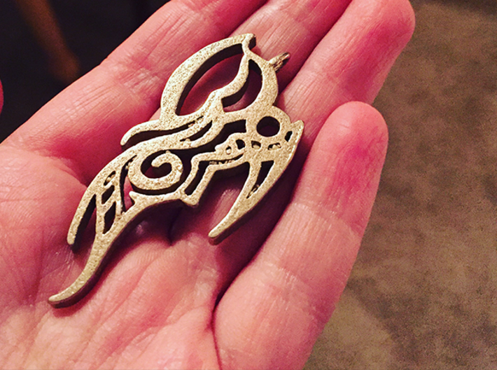 Bird of Prey Pendant 3d printed