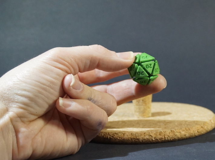 The D20 of Evil 3d printed Please excuse the ink marks on my hand. I do wash my hands regularly. Honest.