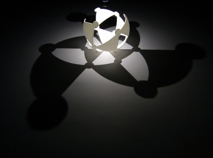 (3,3,2) triangle tiling (stereographic projection) 3d printed 
