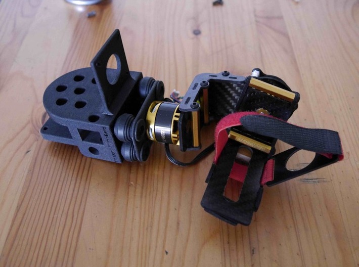 Gimbal TBS Discovery support 3d printed assembled