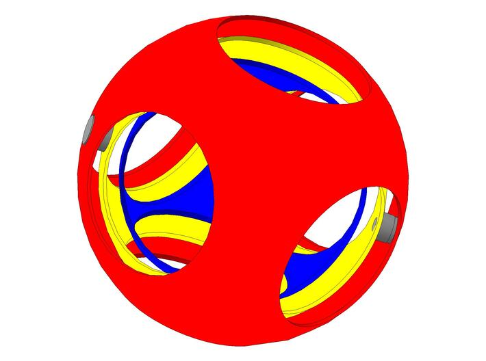 Giroscope ball 3d printed 