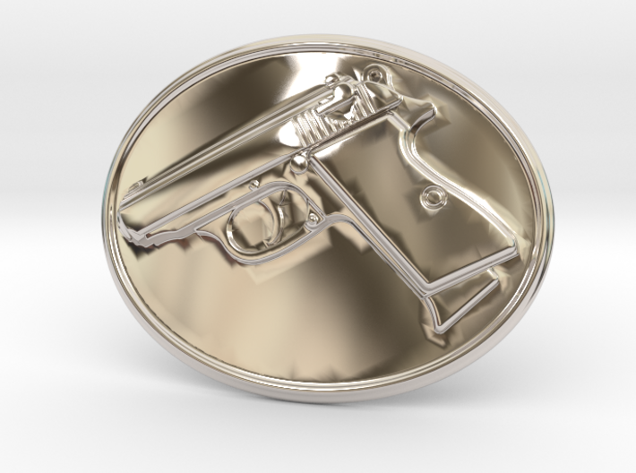 PPK GUN Beltbuckle 3d printed