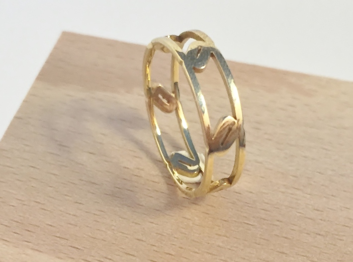 Unique Link Ring 3d printed